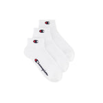 CHAMPION 3PK QUARTER SOCKS ถุงเท้าแพ็ก 3 คู่สำหรับผู้ชายและผู้หญิง - Rev Online