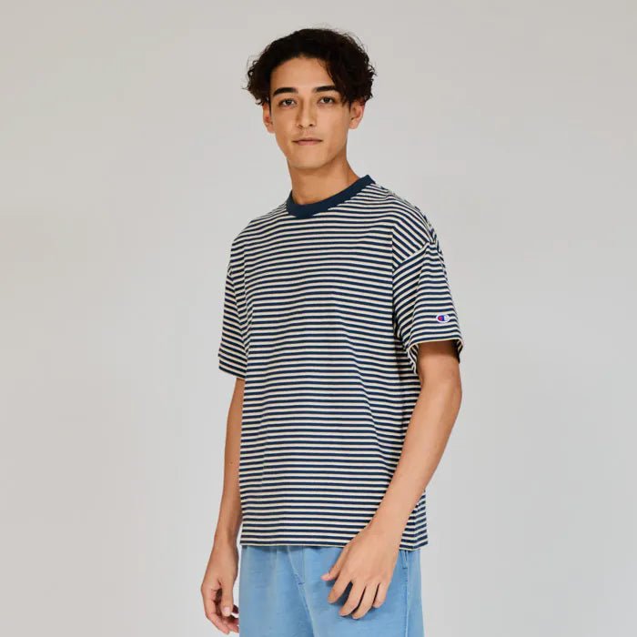 CHAMPION SS BORDER T - SHIRT เสื้อยืดทีเชิ๊ตผู้ชาย - Rev Online