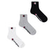 CHAMPION 3PK QUARTER SOCKS ถุงเท้าแพ็ก 3 คู่สำหรับผู้ชายและผู้หญิง - Rev Online