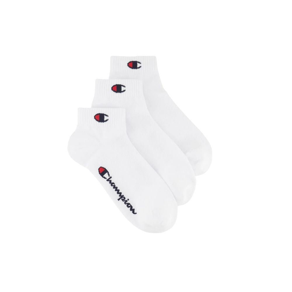 CHAMPION 3PK QUARTER SOCKS ถุงเท้าแพ็ก 3 คู่สำหรับผู้ชายและผู้หญิง - Rev Online