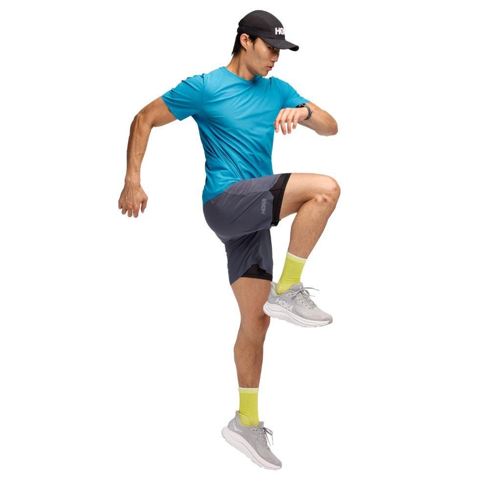 HOKA GLIDE 7INCH SHORT 2IN1 กางเกงวิ่งผู้ชาย - Rev Online