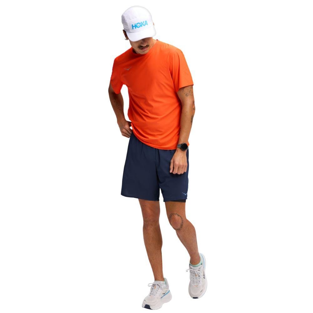 HOKA GLIDE 7INCH SHORT 2IN1 กางเกงวิ่งผู้ชาย - Rev Online